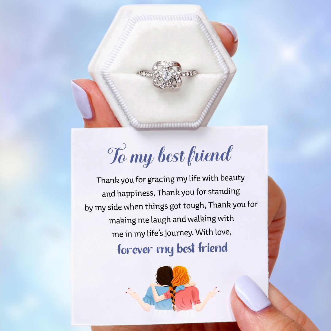 To My Best Friend "Forever my best friend" Adjustable Ring