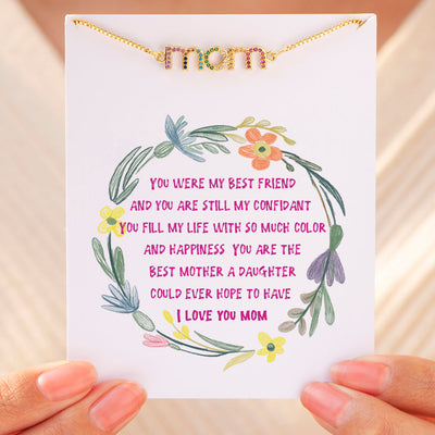 To My Mom "I love you mom" Colorful Bracelet
