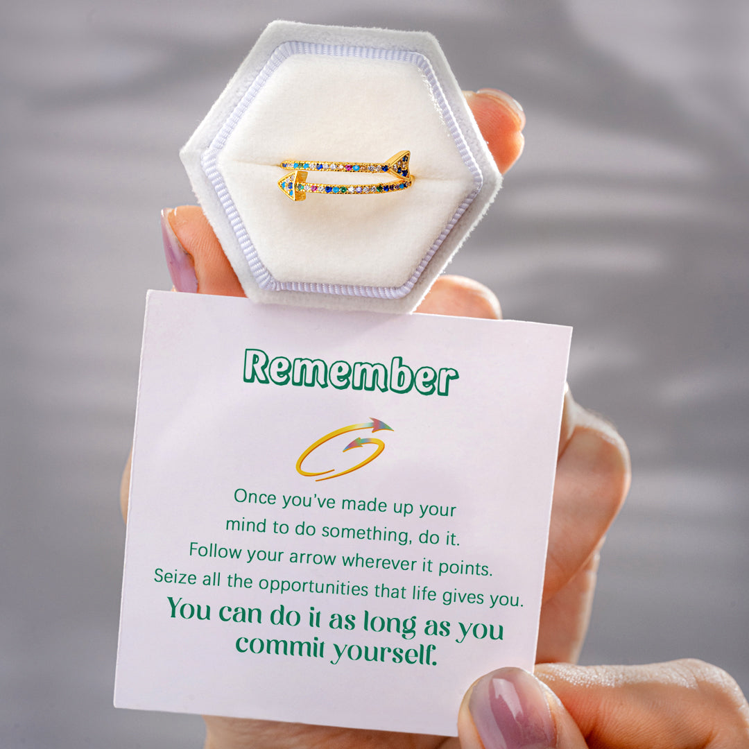 "You can do it as long as you commit yourself" Adjustable Ring
