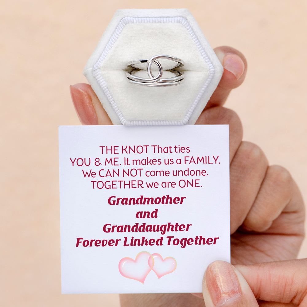 To My Granddaughter "A link that can never be undone" Knot Ring
