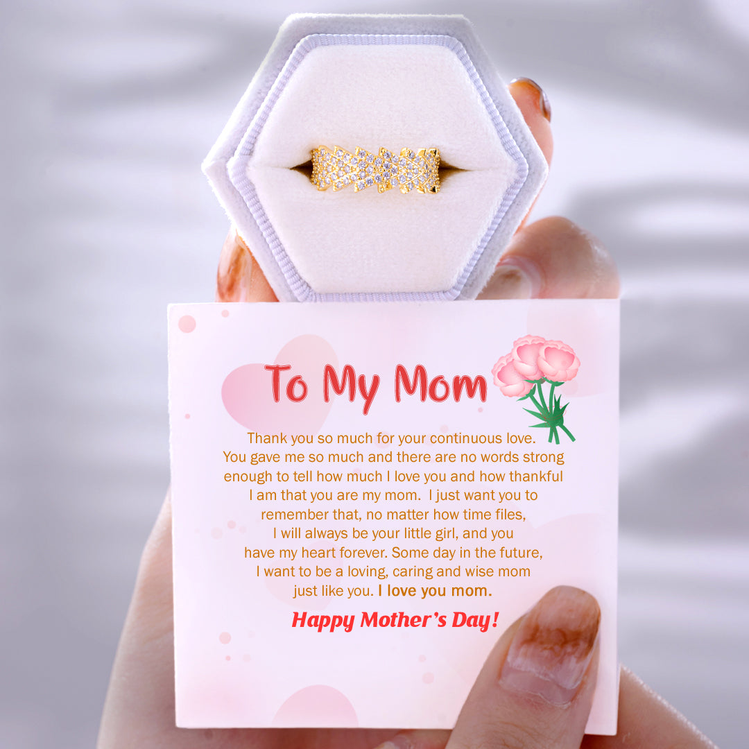 To My Mother "Thank you so much for your continuous love" Everlasting Ring