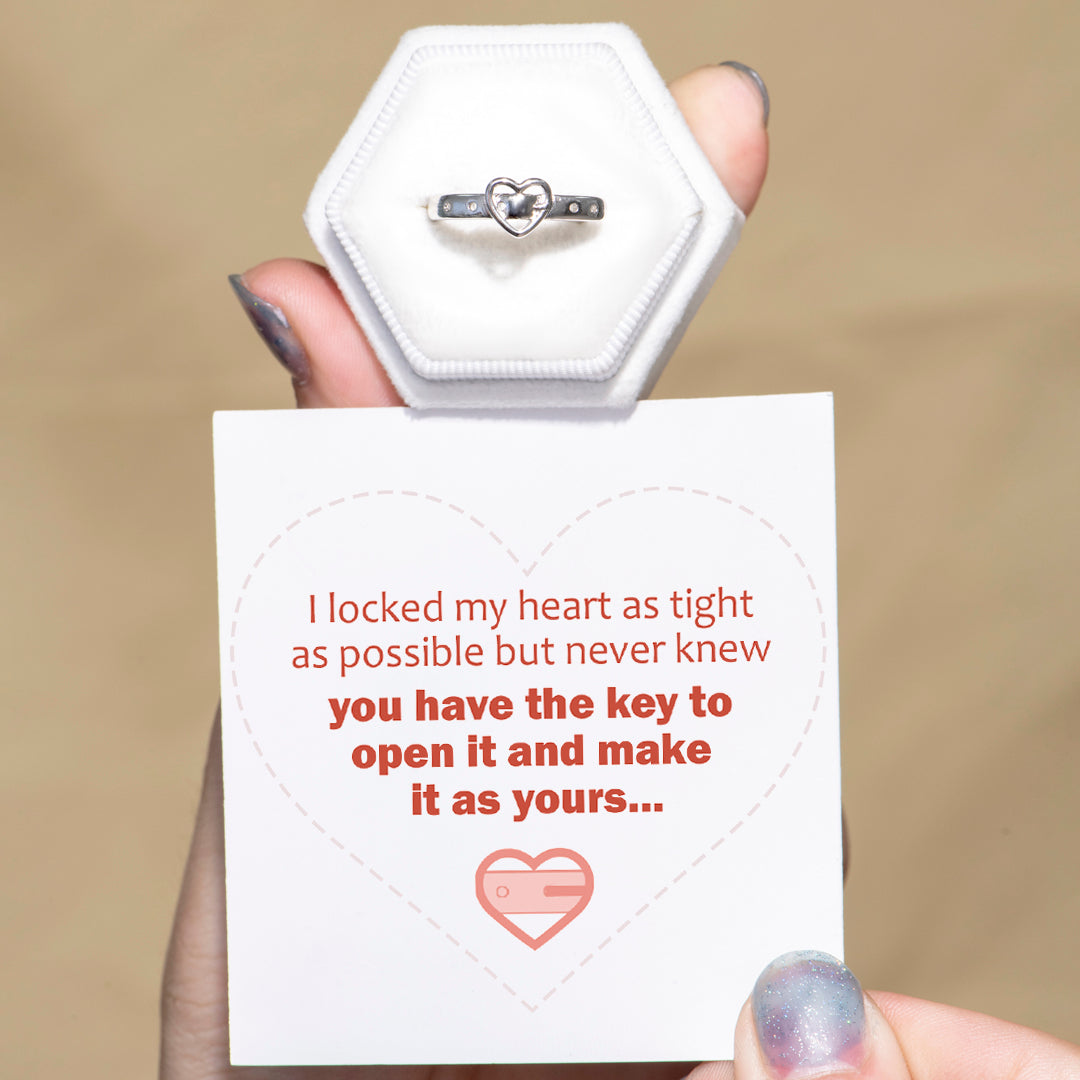 "You have the key to open my heart" Heart Ring