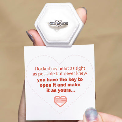 "You have the key to open my heart" Heart Ring