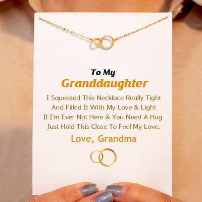 "Hold This Close To Feel My Love" Double Ring Necklace