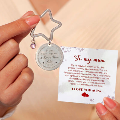 To My Mother "Star Mum" Star Key Ring