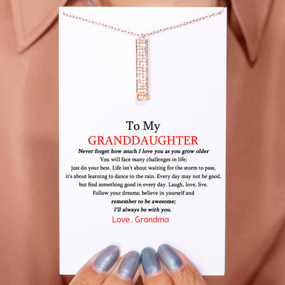 To My Granddaughter "Always Loves You" Diamond Necklace