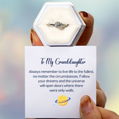 To My Granddaughter "The universe will open doors" Universe Ring