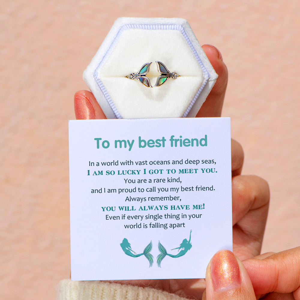 To My Best Friend "Always with you" Fish Ring