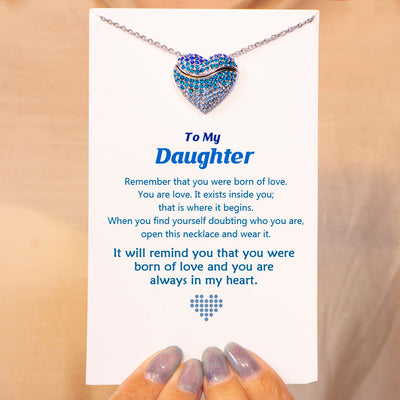 To My Daughter "You are love" Double Heart Necklace
