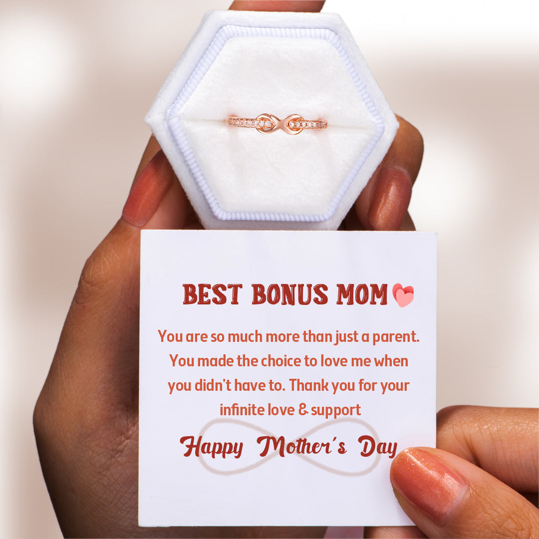 Best Bonus Mom "Infinite love & support" Infinite Love Ring