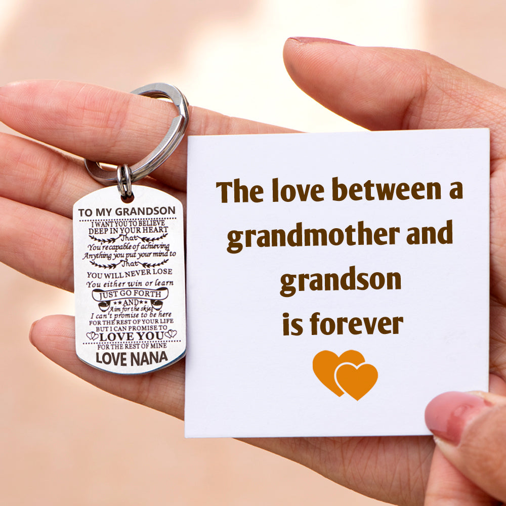To My Grandson "Forever Love" Key Ring