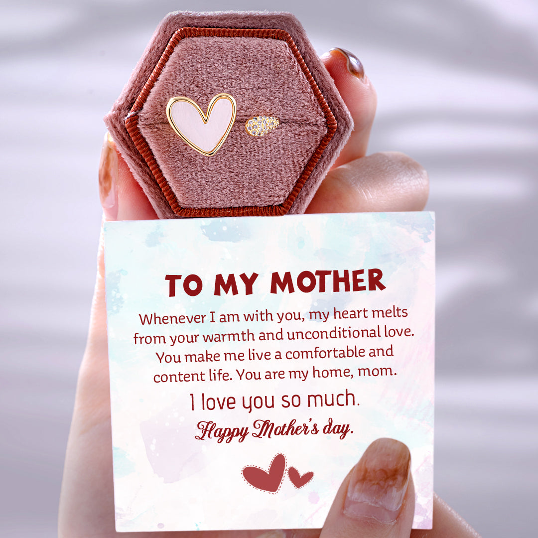 To My Mother "My heart melts from your warmth" Warm Heart Ring