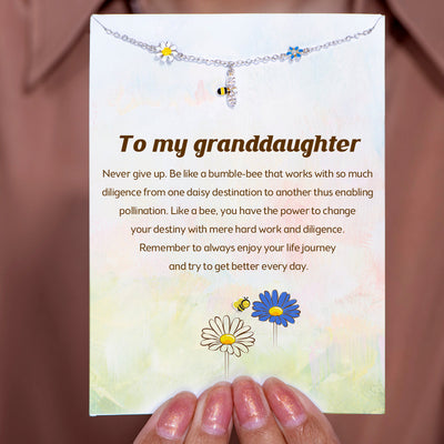 To My Granddaughter "One daisy destination to another" Bee & Daisy Bracelet