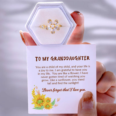 To My Granddaughter "Stand tall and find the sunlight" Sunshine Ring
