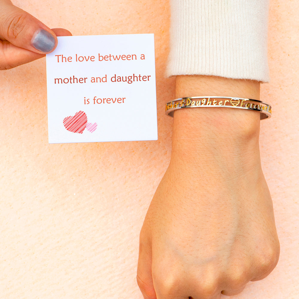 To My Daughter "Forever Love" Engraved Bracelet