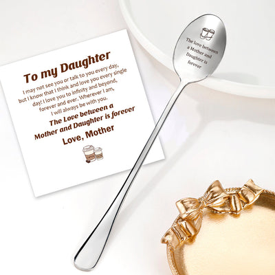 To My Daughter "I think and love you every single day" Engraved Spoon