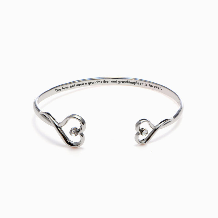 To My Granddaughter "Forever Love" Double Heart Bracelet