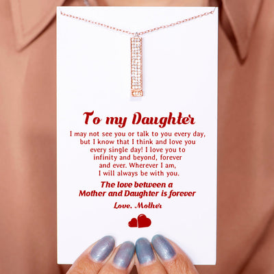 To My Daughter "Always in my heart" Diamond Necklace