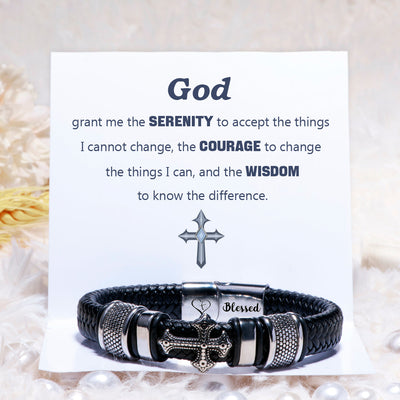 "God grant me Power" Cross Bracelet