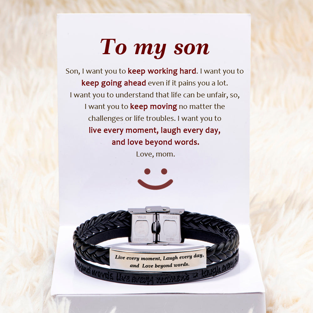 To My Son "Keep Moving" Bracelet
