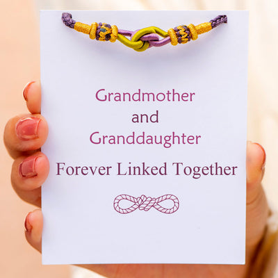 To My Granddaughter "Forever Linked" Braided Knot Bracelet