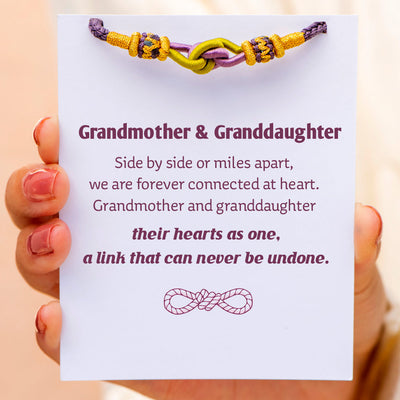 To My Granddaughter "A link that can never be undone" Braided Knot Bracelet