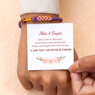To My Daughter "A link that can never be undone" Cherry Knot Bracelet