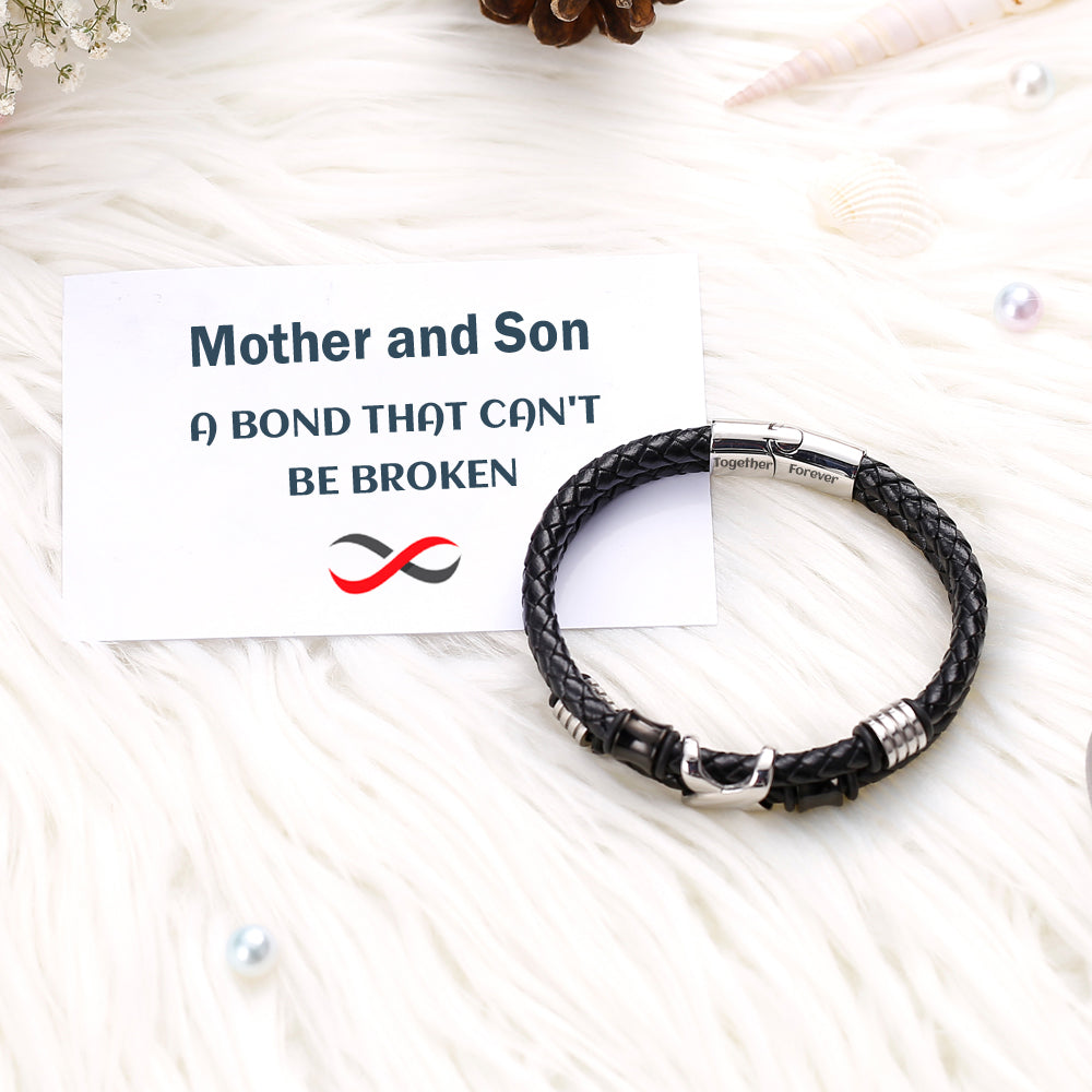 Gift card with unbreakable bond message for together bracelet
