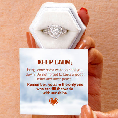 "Keep Calm." Pearl Ring