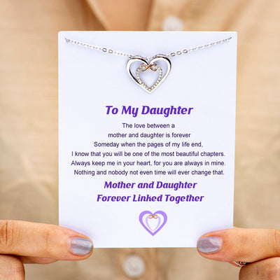 To My Daughter "Forever Linked Together" Infinite Love Necklace