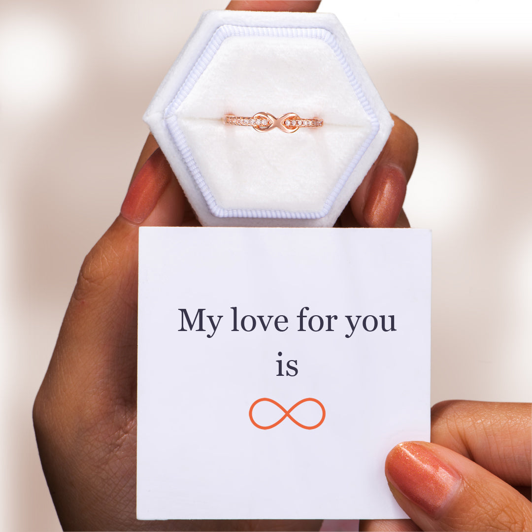 "My love for you is" Infinite Love Ring