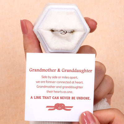 To My Granddaughter "A link that can never be undone" Knot Ring
