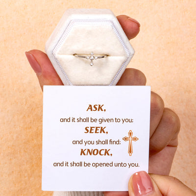 "ASK, SEEK, KNOCK." Cross Ring