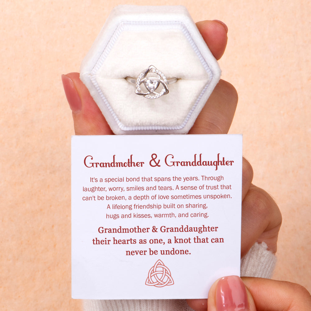 To My Granddaughter "A knot that can never be undone" Knot Ring
