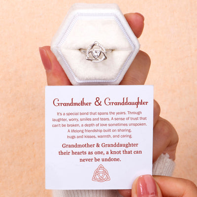 To My Granddaughter "A knot that can never be undone" Knot Ring