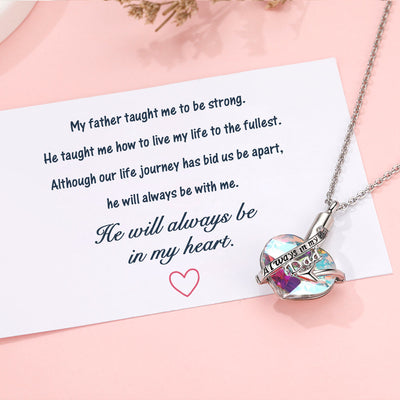 "Always in my heart" Heart Necklace