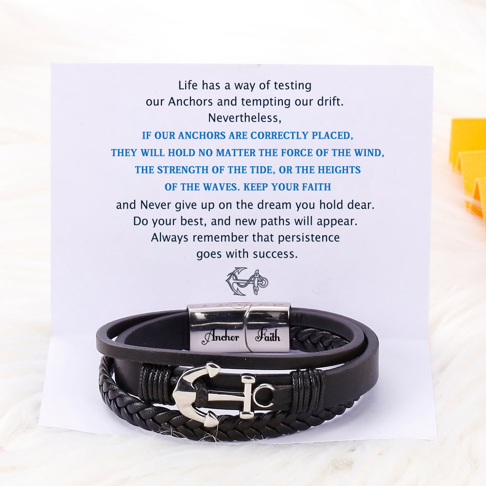 "Keep Your Faith" Anchor Bracelet