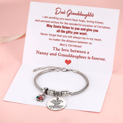 To My Granddaughter "Always in my heart" Charm Bracelet