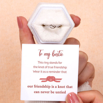 To My Bestie "A knot that can never be untied" Knot Ring