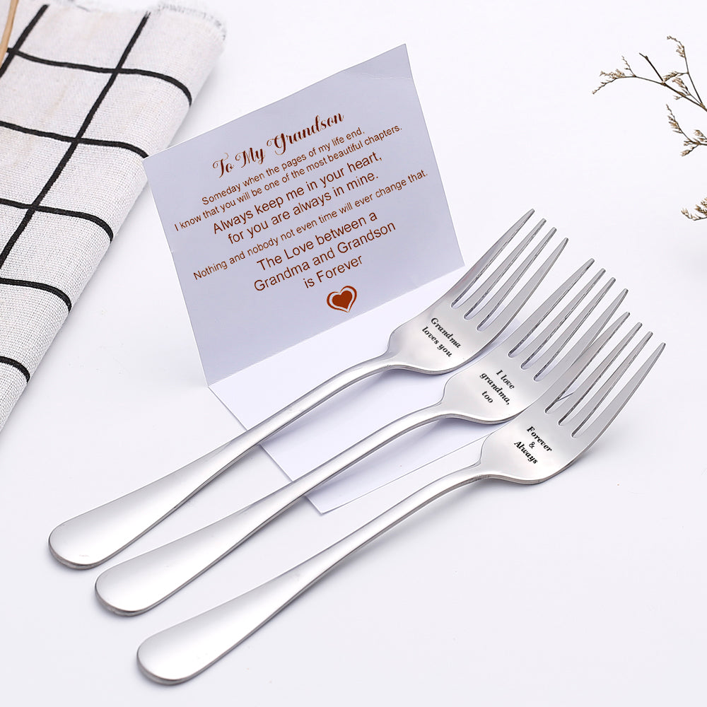 To My Grandson "Forever & Always" Love Forks
