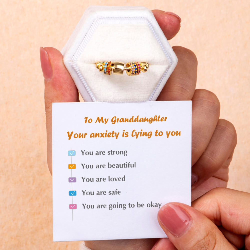 To My Granddaughter "You are going to be okay" Fidget Spinner Ring