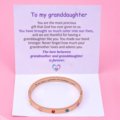 To My Granddaughter "The love between a grandmother and granddaughter is forever" Bracelet
