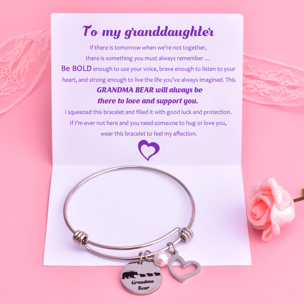 To My Granddaughter "Always support you." Bracelet