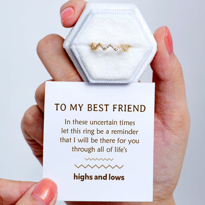 To My Best Friend "Be there for you" Zigzag Ring