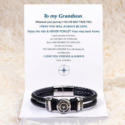 To my Grandson "FOREVER & ALWAYS" Compass Bracelet