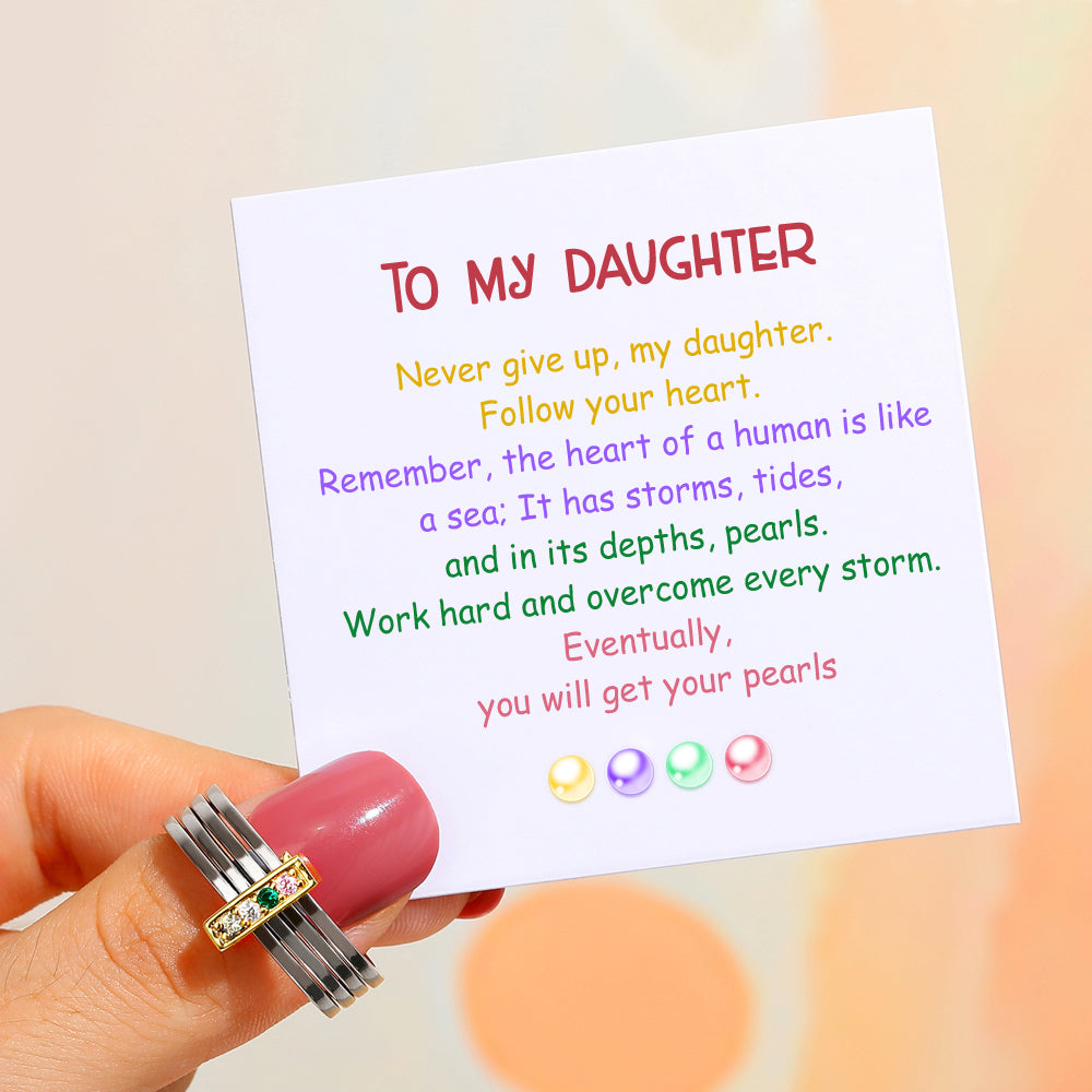 To My Daughter "Follow your heart" Dot Ring