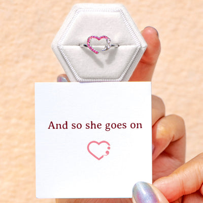 "And so she goes on" Comma Ring
