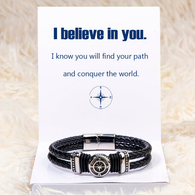 "Believe" Compass Bracelet