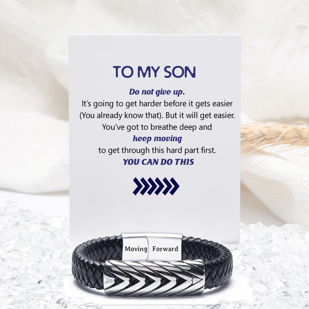 To My Son "Keep Moving" Rope Bracelet
