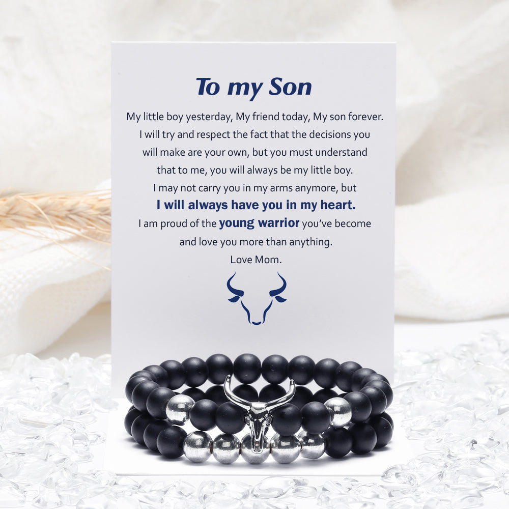 To My Son "You are a warrior" Beads Bracelet